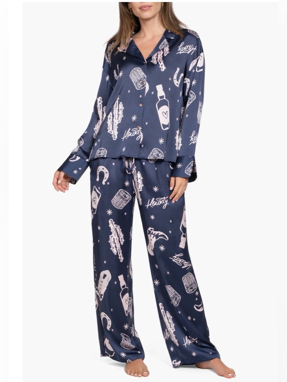Midnight Bakery Satin Western PJs